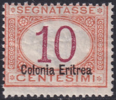 Eritrea 1920 Sc J2a Sa S15 Postage Due MLH* Some Gum Crazing - Eritrea