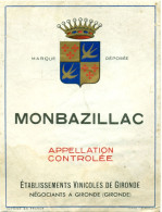 (M11) Etiquette - Etiket - Monbazillac - Monbazillac