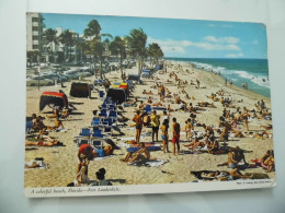 Cartolina Viaggiata "A Colorful Beach, Florida - Fort Lauderdale" 1980 - Fort Lauderdale