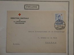 \+\ RED CROSS FINLANDE  BELLE LETTRE   RR 1952 CROIX ROUGE HELSINSKI  A GENEVE SUISSE   +AFF.PLAISANT+ - Covers & Documents