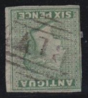 Antigua      .   SG    .   10  (2 Scans)   .  Yellow Green      .   O    .     Cancelled - 1858-1960 Colonie Britannique