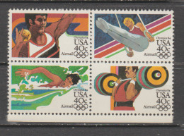 USA  1983  P A    N° 95 / 98  Neuf X X (bloc De4)  J O Los Angeles - 3b. 1961-... Unused