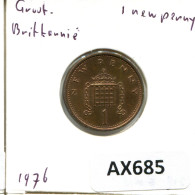 NEW PENNY 1976 UK GBAN BRETAÑA GREAT BRITAIN Moneda #AX685.E - 1 Penny & 1 New Penny