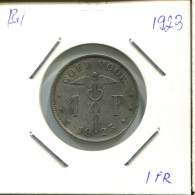 1 FRANC 1923 DUTCH Text BELGIUM Coin #AU613.U - 1 Franc