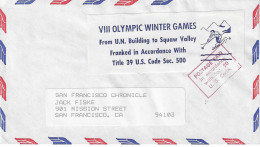 1960 Jeux Olympiques D'Hiver De Squaw Valley : Envoi En Franchise Du Comité D'Organisation - Hiver 1960: Squaw Valley