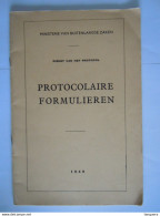 Boekje 1949 Protocolaire Formulieren Dienst Van Het Protocol Ministerie Van Buitenlandse Zaken - Practical