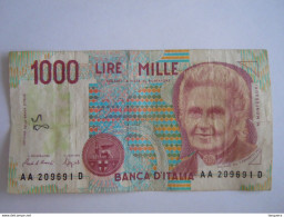 Italia Italie 1000 Lire Montesori AA 209691 D - 1.000 Lire