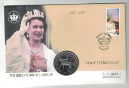 JUBLIEE D'OR 50 ANS, ELISABETH II AVEC MONNAIE BRITISH VIRGIN ISLANDS, TIRAGE 14 500 EX. - Other & Unclassified