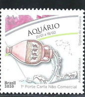 BRAZIL 2020 ZODIAC STAMP AQUARIUS MINT - Unused Stamps