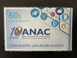 Cape Kap Verde Cabo Verde 2016 Mi. 1048 10 Anos ANAC Comunicaçoes Communication Authority Kommunikation Communicatio - Cape Verde