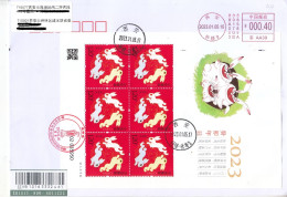 CHINA 2023-1 China New Year Zodiac Of Rabbit Stamp Sheetlet Entired FDC B - 2020-…