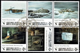 Ross Dependency (NZ) 2017 Historic Huts Set As Block Of 6 Used - Oblitérés