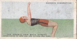 How To Swim 1935 - 38 Double Arm Back Stroke- Ogdens Cigarette Card - - Ogden's