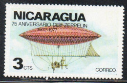 NICARAGUA 1977 ZEPPELIN ANNIVERSARY GIFFARD'S DIRIGIBLE 1852 AIRSHIP 3c  MNH - Nicaragua