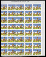 ERRO VARIEDADE PERFORATION ERROR VARIETY 1986 Full Sheet Of 50 PORTUGAL CASTELO CASTLE OF GUIMARÃES  EXTRA RARE MNH** - Unused Stamps