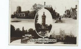 Leicestershire Postcard Loughborough  Leicester Multiview Rp With Carillion Posted - Sonstige & Ohne Zuordnung
