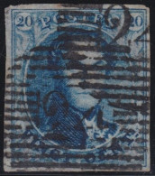 Belgie  .   OBP    .    4  (2 Scans)     .     O  .  Papier  Mince      .    Gestempeld     .   /   .   Oblitéré - 1849-1850 Médaillons (3/5)