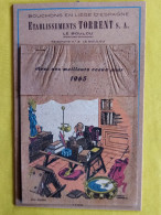 SUPERBE CALENDRIER ANNEE 1965 TOUT EN LIEGE ETS TORRENT SA BOUCHONS A LE BOULOU - 270MMX170MM - DON QUICHOTTE  IL FERRER - Groot Formaat: 1961-70