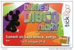 @+ Tick & Go : Entrée Soirée DISCO DISNEYLAND Paris 2009 - Pour Collection - Disney Passports