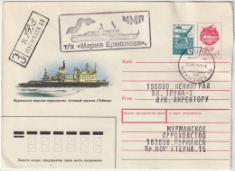 USSR / Russia - 1991 Polar Cover From Cruise Ship M/V "MARIYA YERMOLOVA" Via Murmansk To Leningrad (c) - Briefe U. Dokumente