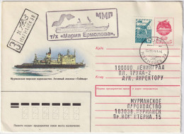 USSR / Russia - 1991 Polar Cover From Cruise Ship M/V "MARIYA YERMOLOVA" Via Murmansk To Leningrad (c) - Brieven En Documenten