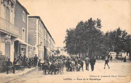 CPA 34 LUNEL PLACE DE LA REPUBLIQUE - Lunel