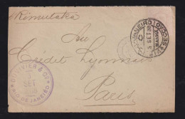 Brazil Brasil 1888 Cover Front 200R Dom Pedro RIO X PARIS - Briefe U. Dokumente