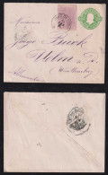 Brazil Brasil 1890 Uprated Stationery Envelope 100R JUIZ DE FORA X ULM Germany - Covers & Documents