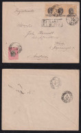 Brazil Brasil 1898 Registered Cover 3x200R + 100R Madrugada TAUBATE To VIENNA Austria - Covers & Documents