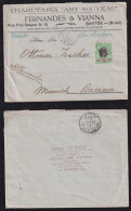 Brazil Brasil 1900 Cover MADRUGADA 300R SANTOS X MUNICH Germany Charutaria Art Nouveau - Lettres & Documents