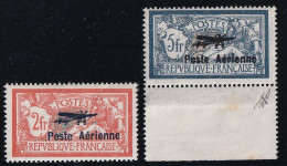 France Poste Aérienne N°1/2 - N°2 Variété Hauban De Droite Cassé - Neufs ** Sans Charnière - Signés - TB - 1927-1959 Ungebraucht