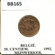 50 CENTIMES 1992 DUTCH Text BÉLGICA BELGIUM Moneda #BB165.E - 50 Cents