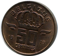 50 CENTIMES 1979 FRENCH Text BÉLGICA BELGIUM Moneda #AW921.E - 50 Cent