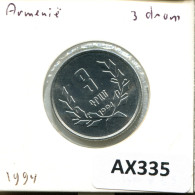 3 DRAM 1994 ARMÉNIE ARMENIA Pièce #AX335.F - Arménie