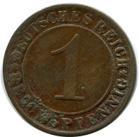 1 REICHSPFENNIG 1925 F ALEMANIA Moneda GERMANY #DB775.E - 1 Rentenpfennig & 1 Reichspfennig