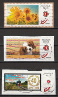 Lot De 3 Timbres Personnalisés DUOSTAMPS Belgique Oblitérés ( Voir Photos ). - Afgestempeld