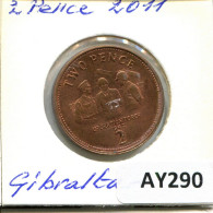 2 PENCE 2011 GIBRALTAR Moneda #AY290.E - Gibraltar