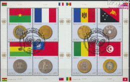 UNO - Genf 565-572 Kleinbogen (kompl.Ausg.) Gestempelt 2007 Flaggen Und Münzen (10069046 - Gebraucht