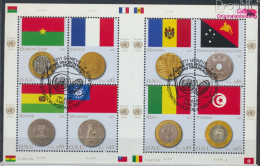 UNO - Genf 565-572 Kleinbogen (kompl.Ausg.) Gestempelt 2007 Flaggen Und Münzen (10069048 - Gebraucht