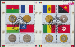 UNO - Genf 565-572 Kleinbogen (kompl.Ausg.) Gestempelt 2007 Flaggen Und Münzen (10069050 - Gebraucht