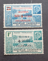 FRANCE COLONIE WALLIS ET FUTUNA 1944 MARECHAL PETAIN SURCHARGES OEUVRES COLONIALES CAT YVERT N.131/132 MNH VARIETY DECAL - 1944 Maréchal Pétain, Surchargés – Œuvres Coloniales