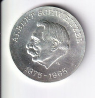 MONEDA DE PLATA DE ALEMANIA DEMOCRATICA DE 10 MARK DEL AÑO 1975 (COIN) ALBERT SCHWEITZER - Andere & Zonder Classificatie