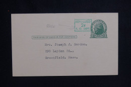 ETATS UNIS - Entier Postal Surchargé Pour Greenfield - L 143360 - 1941-60