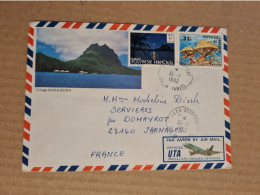 LETTRE TAHITI FAAA AEROPORT 1982 PAR AVION UTA  BORA BORA - Covers & Documents