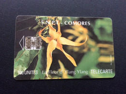 Telecarte  COMORES  *100  LA FLEUR D’YLANG YLÀNG - Comoren