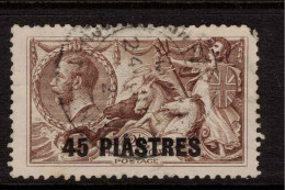 BRITISH LEVANT 1921 45pi On 2/6 Chocolate-brown KGV SG 48 U* #BDT1 - Levante Britannico