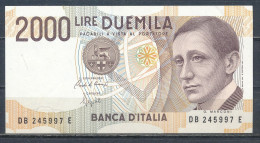 °°° ITALIA - 2000 LIRE G. MARCONI 06/03/1992 SERIE DB °°° - 1.000 Lire