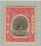 Jaipur 1931, Bird, Birds, Common Peafowl, 1v, MH* +++ Fresh +++ Split From Set Of 12v - Pfauen