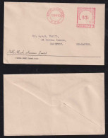 Australia 1953 Meter Cover 3½p ROYAL EXCHANGE X HAMILTON - Briefe U. Dokumente