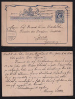 New Zealand 1904 Stationery Postcard 1P AUCKLAND X JENA Germany - Briefe U. Dokumente